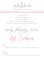 Family gift Cert