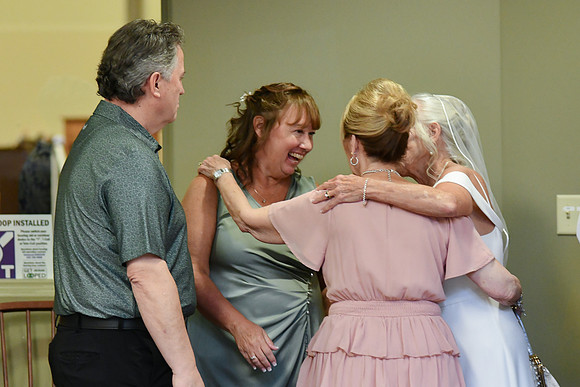 Kellie & Jim [receiving line] 095