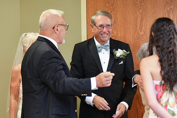 Kellie & Jim [receiving line] 080