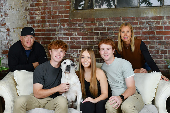 Briggs Triplets with dog 39a