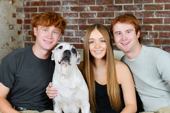 Briggs Triplets with dog 26a